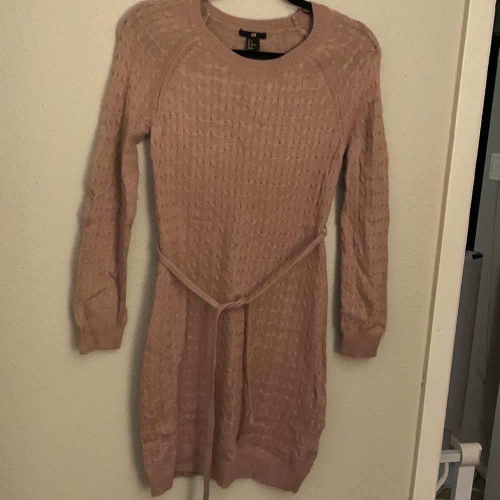H&M Light Brown Sweater Dress - SIZE SMALL